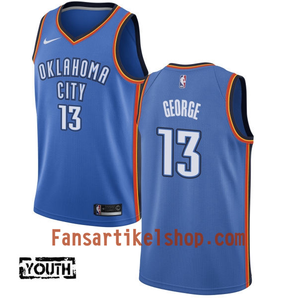 NBA Oklahoma City Thunder Trikot Paul George 13 Nike 2017-18 Blau Swingman - Kinder
